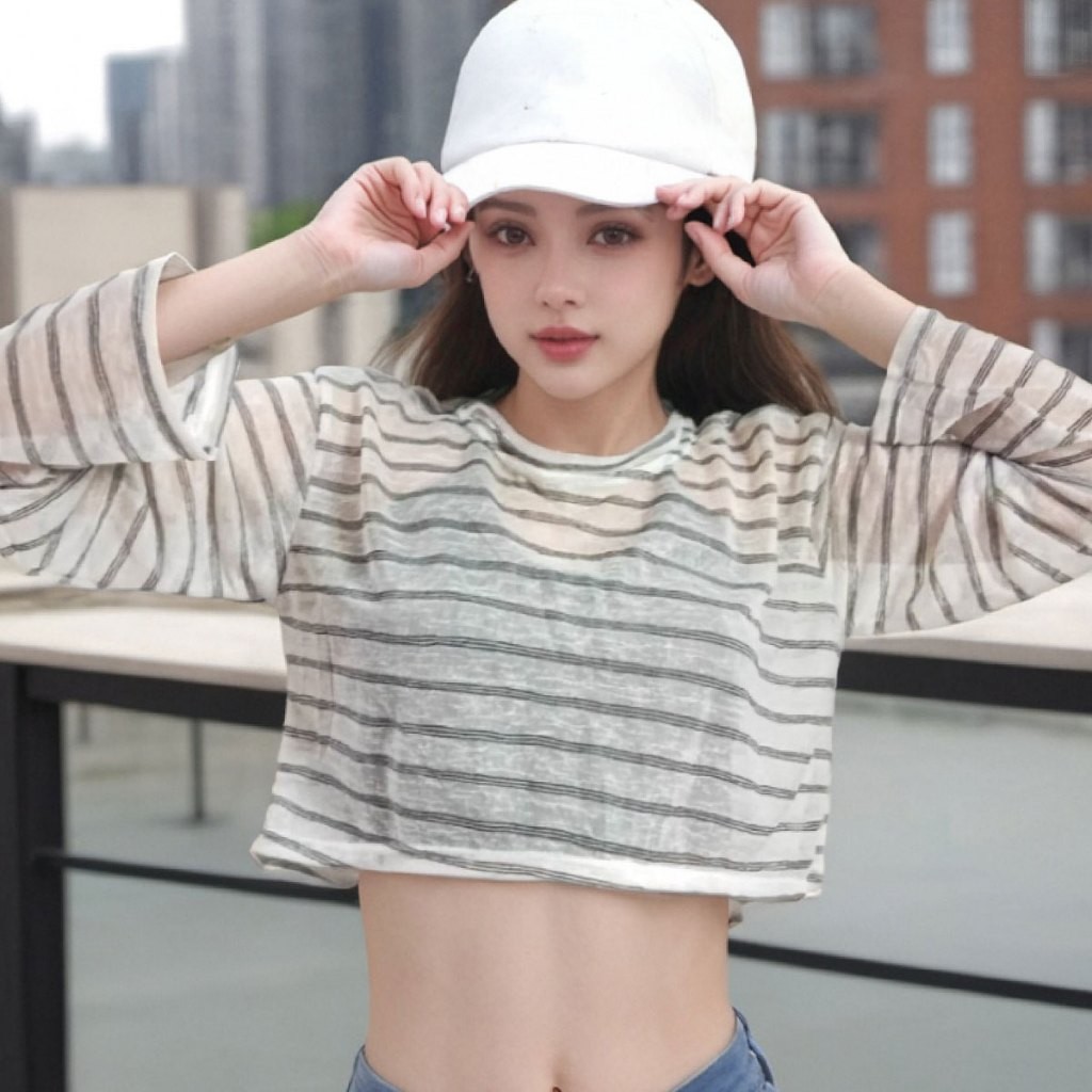 เสื้อแขนยาว ICE SILK กันแดดสำหรับหญิงสาว ราคา ถูกที่สุด ดีลบีเคเค แกลเลอรีภาพที่ 6