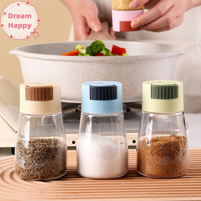 Dreamhappy 0.5g Metering Salt Shaker Push Type เครื่องจ่ายเกลือเกลือขวดน้ําตาลเครื่องเทศพริกไทยเกลือ Shaker SpiceJar สามารถขวดปรุงรส TH