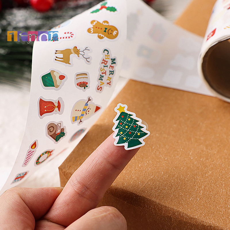 [Lemon] Merry Christmas สติกเกอร์ตกแต่งสติกเกอร์ขนาดเล็กสําหรับ Diy สมุดไดอารี่อัลบั้มตกแต่งเครื่องเขียนของเล่นเด็กใหม่