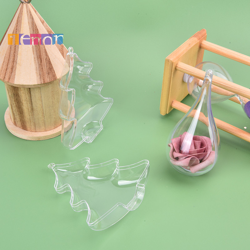 [Lemon] ลูกบอลพลาสติกใส ลูกบอลงานฝีมือพลาสติกใส Baubles สําหรับตกแต่งคริสต์มาส ใหม่