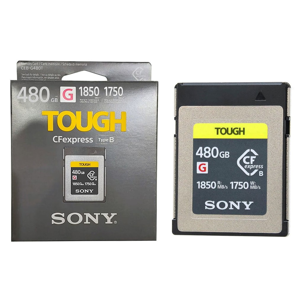 Sony CEB-G480T CFexpress Type B 480GB TOUGH Memory Card - R:1850MB/s, W:1750MB/s