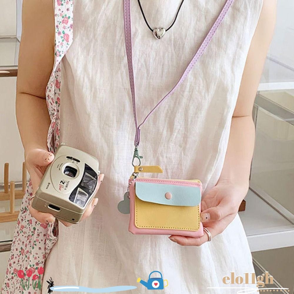 อีโอ11 กระเป๋าใส่เหรียญ,หนังปู่มินิกระเป๋าสตางค์สั้น,แฟชั่นคอแขวนป้องกันการโจรกรรมด้วยเชือกจี้กระเป๋าสตางค์บัตรผู้ชายผู้หญิง
