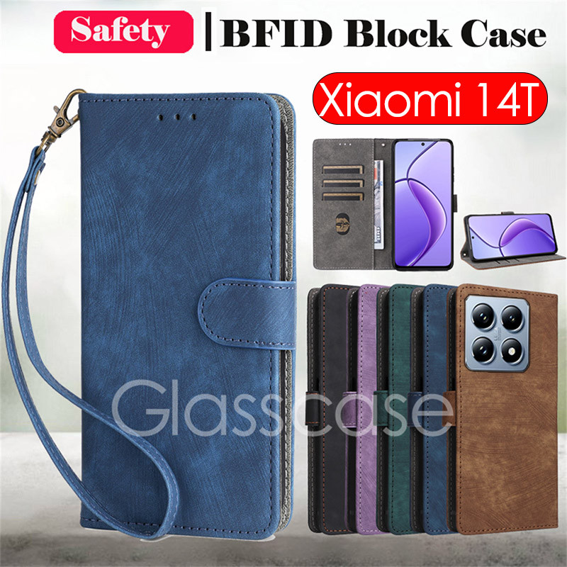 ปลอกสําหรับ Xiaomi 14 13 T pro 14T 14Tpro 13T 13Tpro Mi14T Mi14Tpro 5G 2024 พลิกหนังโทรศัพท์กรณีกันกระแทกป้องกันกรณีช่องใส่การ์ดกระเป๋าสตางค์วงเล็บปลอกปกหลัง