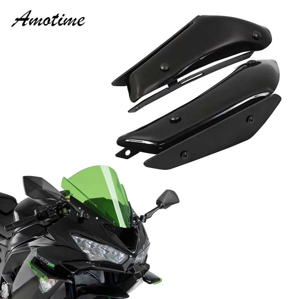 สําหรับ KAWASAKI ZX-6R ZX 6R ZX6R ชิ้นส่วนแฟริ่งรถจักรยานยนต์ Aerodynamic Wing Kit คงที่ Winglet Fai