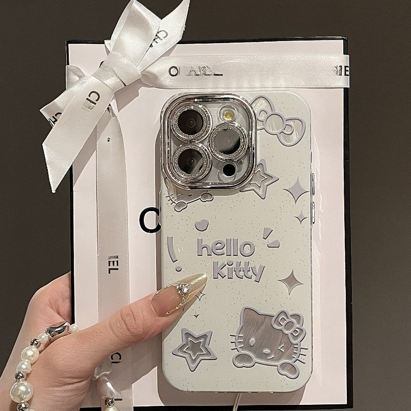 จัดส่งทันที เคสไอโฟน11 12 13 14 15 16 Pro Max Cute girl Hello Kitty กันกระแทก Case For iPhone 13PM,15PM,14PM,XR,XS,8P