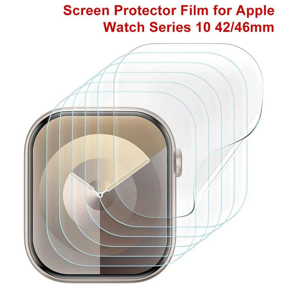 ฟิล์มกันรอยหน้าจอสําหรับ Apple Watch Series 10 46 มม.42 มม.TPU Hydrogel HD ฟิล์มใสสําหรับ iWatch 10 42 มม.46 มม.อุปกรณ์เสริม