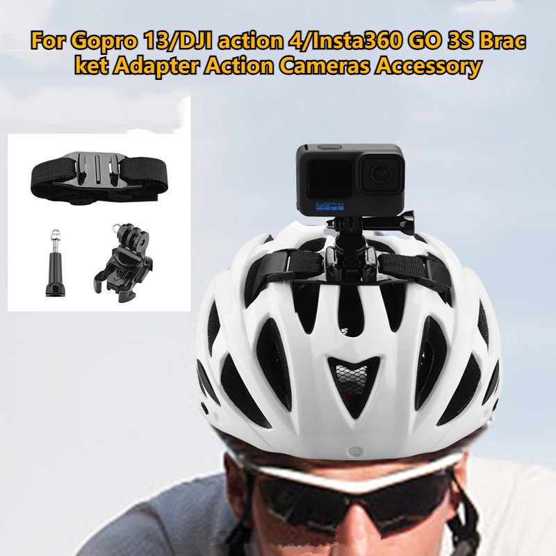 สําหรับ GoPro 13 12 DJI ปรับหมวกกันน็อคจักรยานแถบคาดศีรษะสําหรับ Insta360 X3 X4 วงเล็บอะแดปเตอร์ Action กล้องอุปกรณ์เสริม