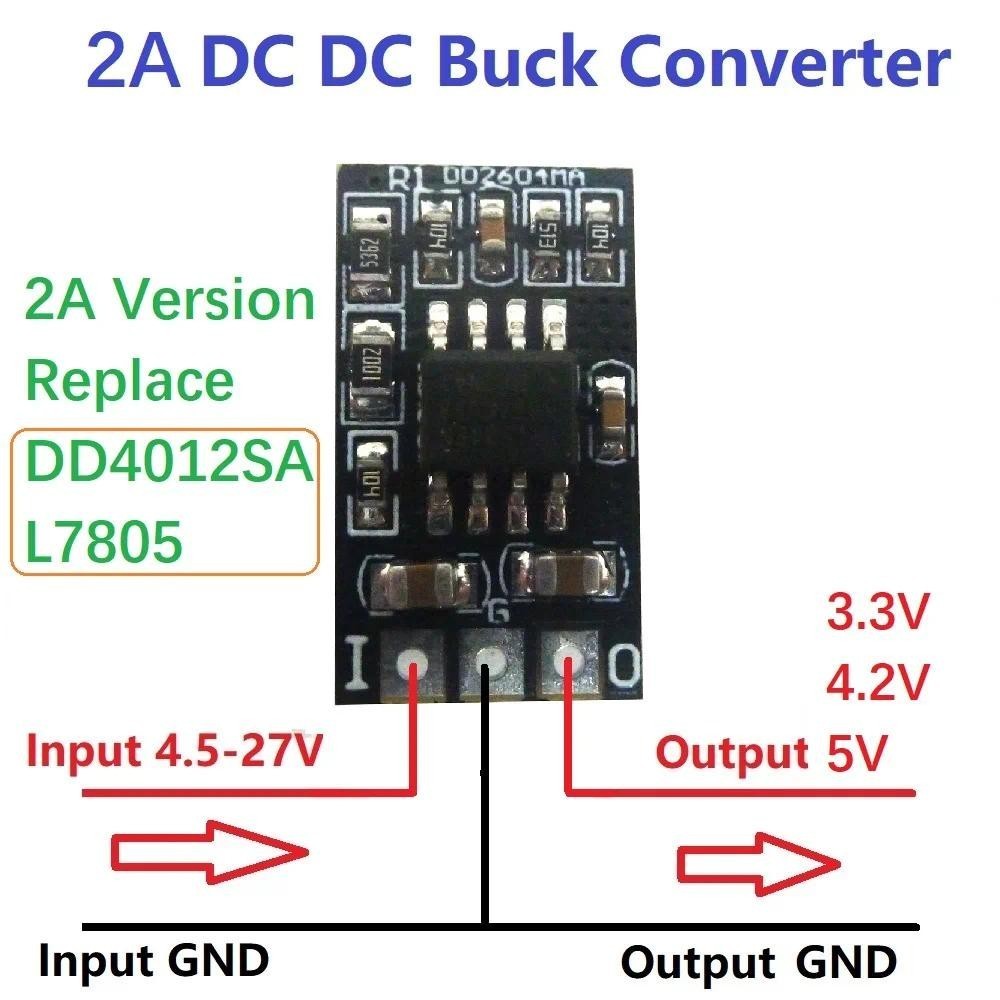 2x Mini 10W DC-DC 6V 8.4V 12V 12.8V 14.8V 15V 20V ถึง 3.3V 4.2V 5V Buck Converter โมดูลเปลี่ยน DD401