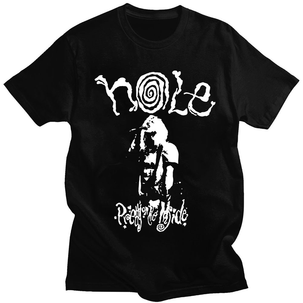 Courtney Love Hole Band กราฟิกพิมพ์เสื้อยืดผู้ชายลูกเรือคอเสื้อยืด Vintage Hip Hop ขนาดใหญ่ Tees เสื