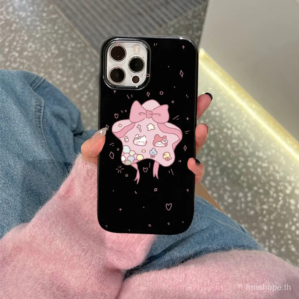 INS Sanrio ภาพประกอบ12เหมาะสำหรับ13แอปเปิ้ล14PROMAX เคสโทรศัพท์มือถือ iphone11น่ารัก X หญิง8P หวานเย็น xfdn