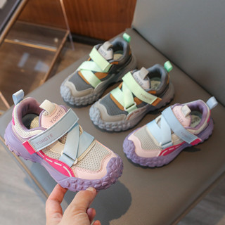 รองเท้าเด็กผู้หญิงรองเท้าผ้าใบระบายอากาศใหม่ Velcro Boys