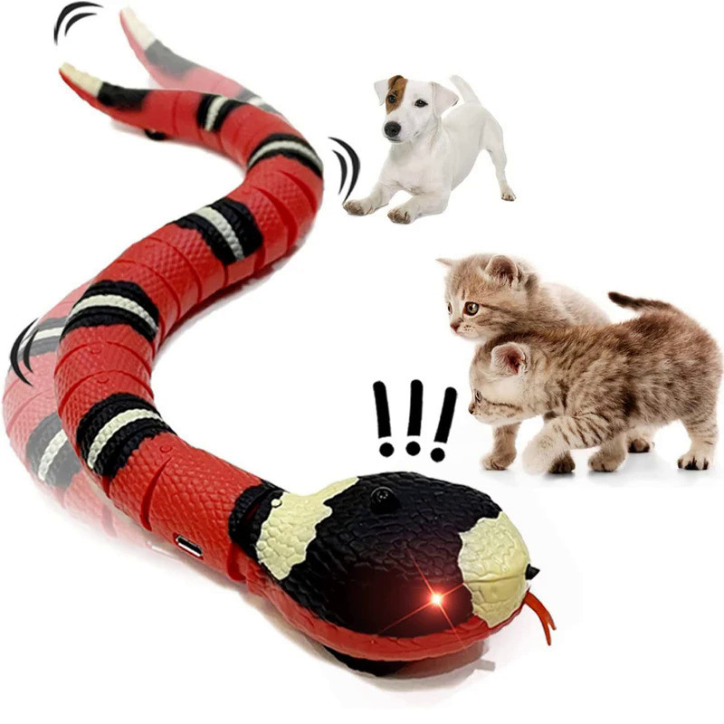 Smart Sensing Snake USB Charging Accessories Kitten Toys Interactive Cat Toys Automatic Toys For Cat