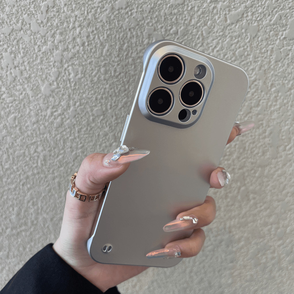 ขั้นสูงสีเทาเงินเคสโทรศัพท์ไร้ขอบบางเฉียบสําหรับiphone16 15 14 13 12 11 Pro MAX IXS MAX XR XS 7 8 Plusกันกระแทกป้องกันกล้องAnti-Dropฝาครอบด้านหลัง