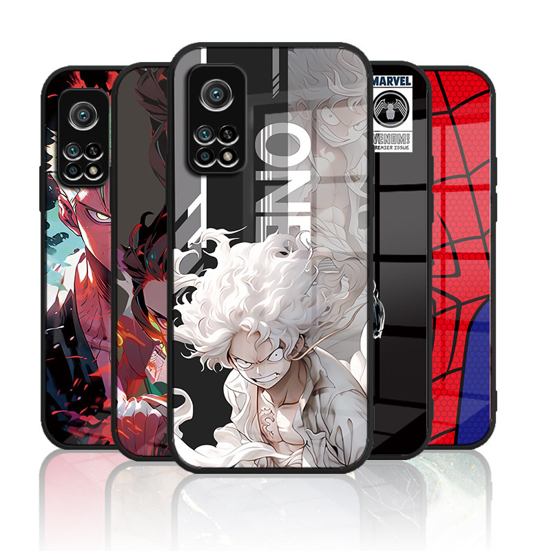 เคสกระจก Xiaomi mi 10T 5g / mi 10T pro 5g เคสกระจกนิรภัยฮาร์ดฝาหลังขอบซิลิคอนอ่อน