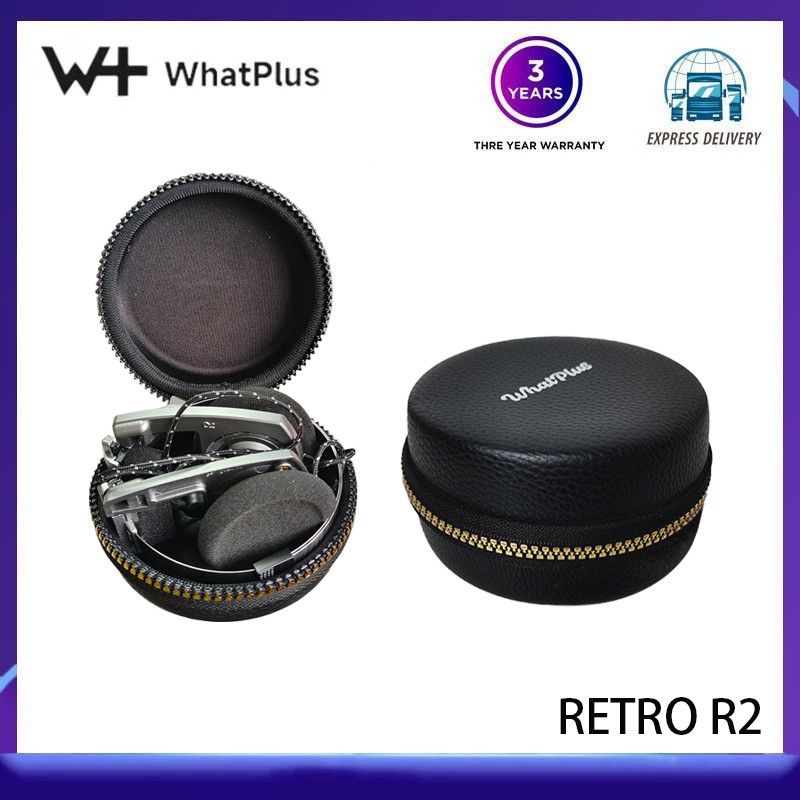 WhatPlus RETRO R2 กระเป๋าเก็บพิเศษหูฟังบลูทูธกล่องกระเป๋าจัดระเบียบขนาดเล็กแบบพกพา