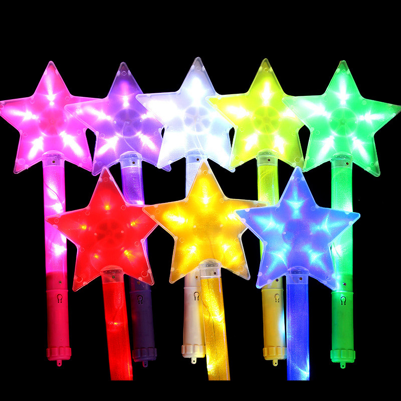 Gongjing5.th Pentagram Star Glitter Stick Luminous Flat Star Light Stick คอนเสิร์ตเชียร์อุปกรณ์ TH