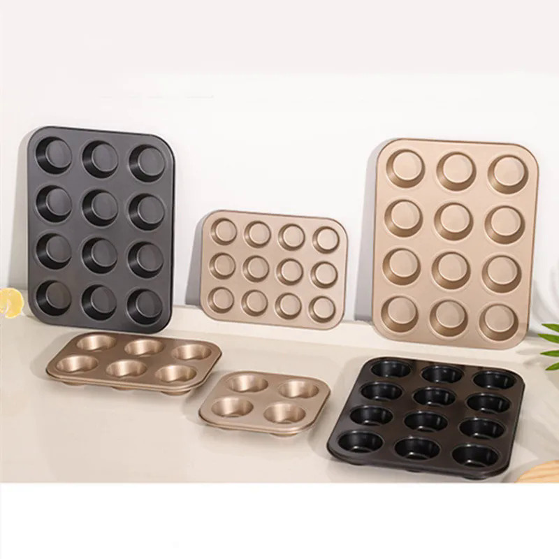 4/6/12 Cup Cupcake Pan Muffin Tray Cupcake Mold Muffin Pan Carbon Steel Baking Pan Non Stick Bakewar