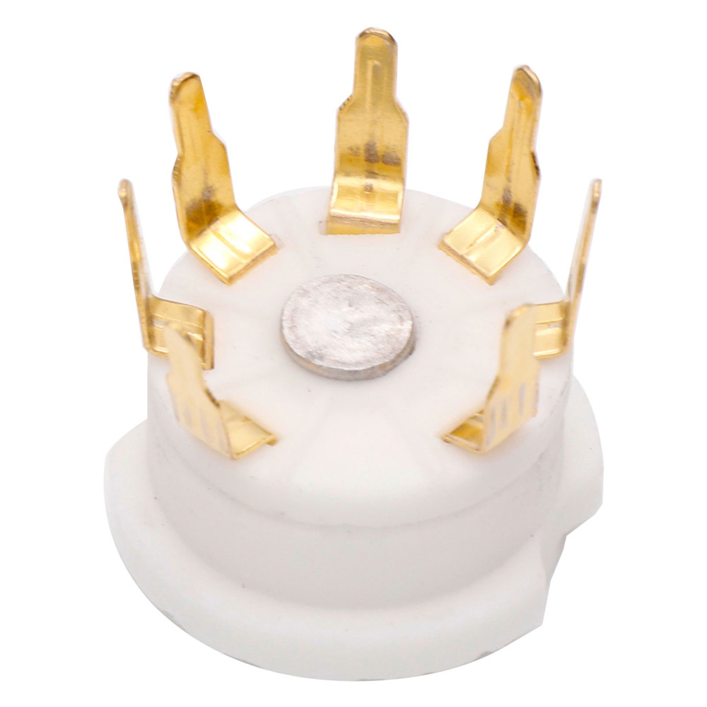 1 ชิ้น, สําหรับ 6J1 6J2 6J3 6J4 6J5 6Z4 EAA91 EC92 6A2 WY1 6H2 1A2 2P2 6X4 7 Pins เซรามิคซ็อกเก็ต