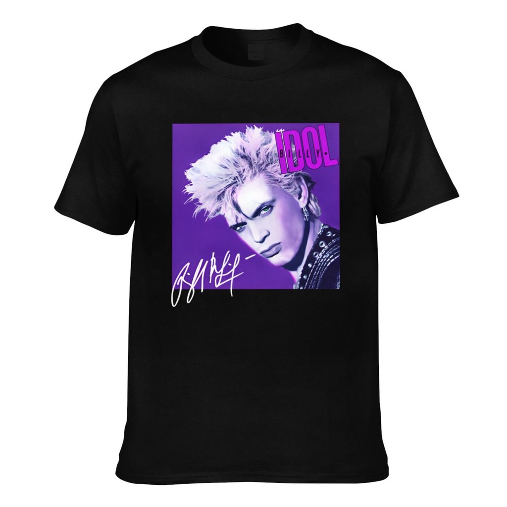 Billy Idol Whiplash Smile Song Mens Cool Tshirt เสื้อผ้าแฟชั่น