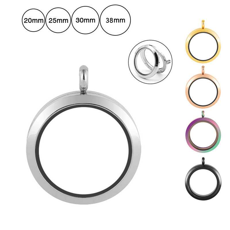 สแตนเลสแก้วสร้อยคอเฟสกรณีพนังแม่เหล็กเปิดรอบเรียบลอยล็อคสร้อยคอ ราคา ถูกที่สุด ดีลบีเคเค