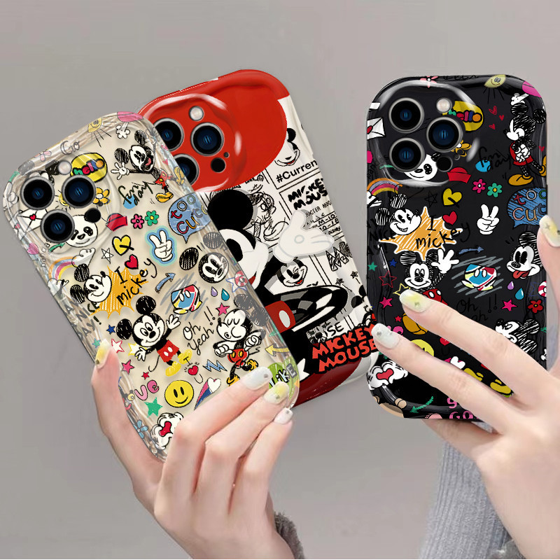 Mickey Minnie เคสโทรศัพท์กันกระแทกสําหรับOPPO A3S A12E A5S A7 A12 A15 A15S A16 A16K A17 A31 A38 4G A32 A53 2020 A54 A55 A56 A57 A58 5Gกรณี