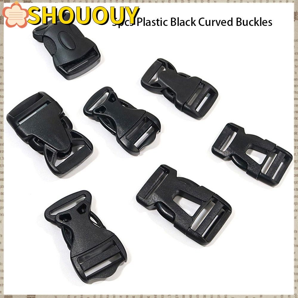 Shouuy 5 ชิ้นหัวเข็มขัดโค้งคุณภาพสูงฮาร์ดแวร์ปรับได้ Dual Paracord สร้อยข้อมือล็อค