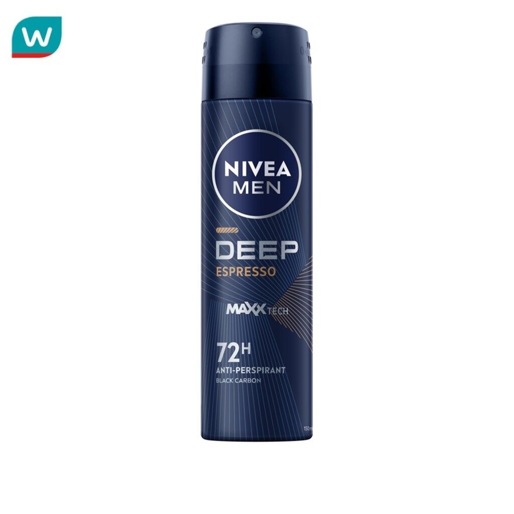 Nivea นีเวีย เมน สเปรย์ ดีพ เอสเปรสโซ 150 มล. ผู้ชาย สเปรย์ลดเหงื่อ ระงับกลิ่นกาย
