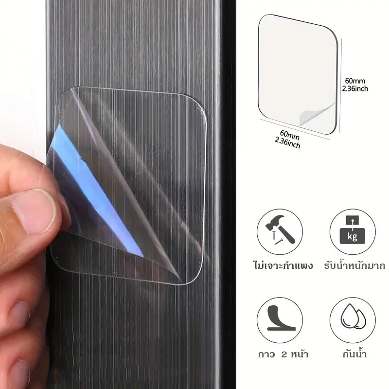 เทป2หน้า กาวสองหน้า สติ๊กเกอร์นาโน แปะติดกำแพงแน่น ไม่ต้องเจาะ แน่น ทน หนึบ