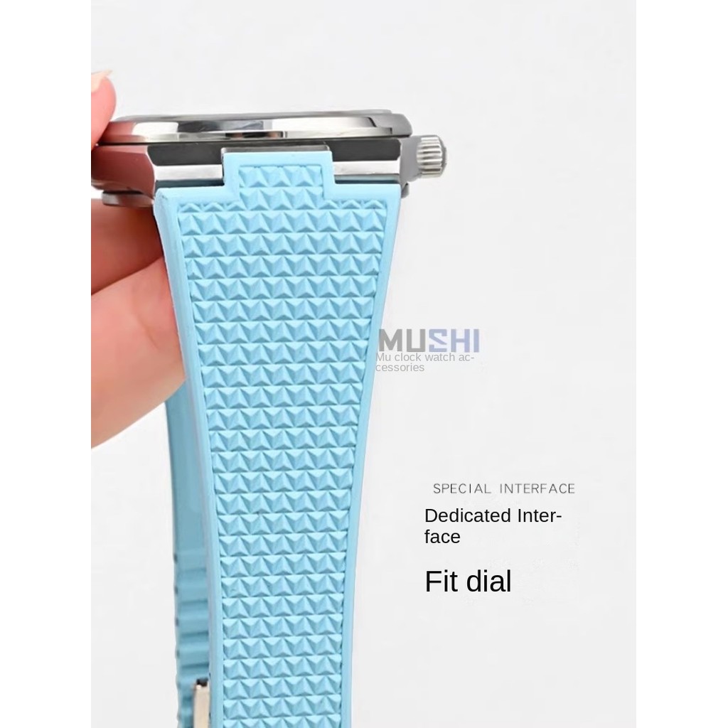 คุณภาพสูง Fluororubber สายนาฬิกา 12 มม. สําหรับ Tissot PRX Super Player Series นาฬิกา 40 มม.อัพเกรด Quick Release สร้อยข้อมือ FKM ยางนาฬิกาสําหรับชาย