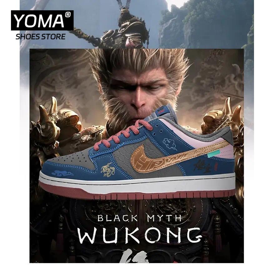 Dunk Black Myth Goku Destiny Man Goku คู่รองเท้าผ้าใบต่ํา