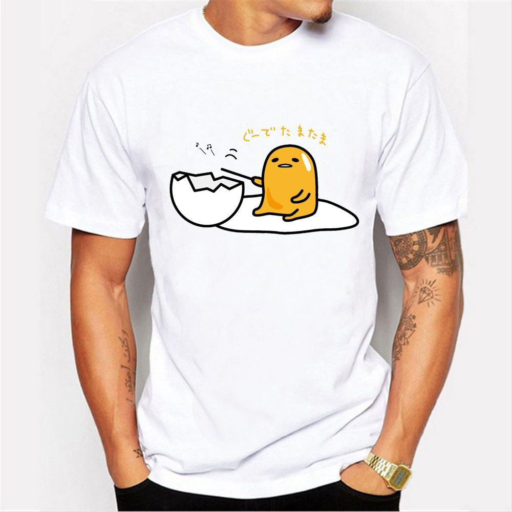 Fashion Gudetama Japanese Lazy Egg White Men T Shirt Top S-5XL