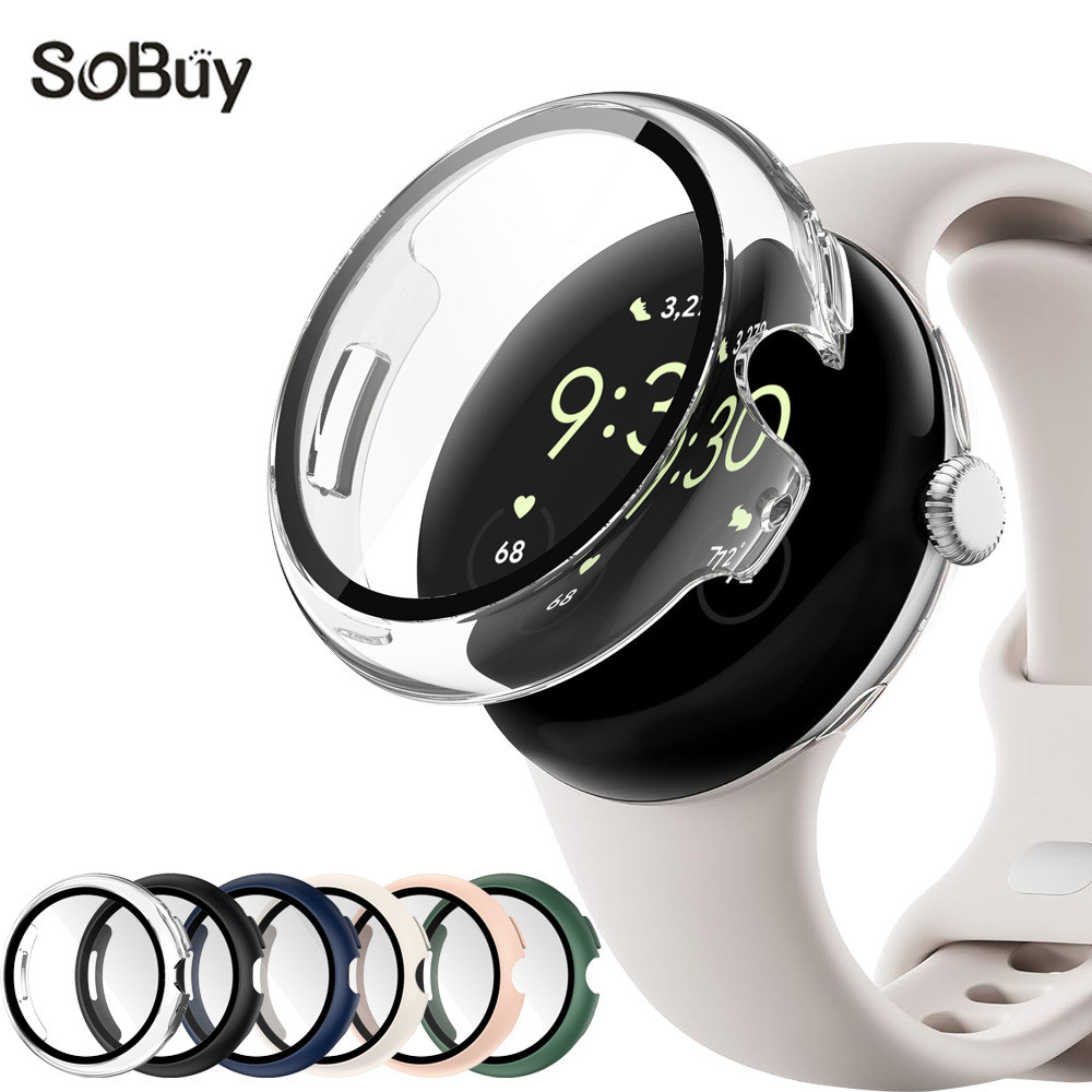 เหมาะสําหรับ Google Watch Case Google Pixel Watch 1/2/3 All-in-One Case เคสป้องกันฟิล์มนิรภัย
