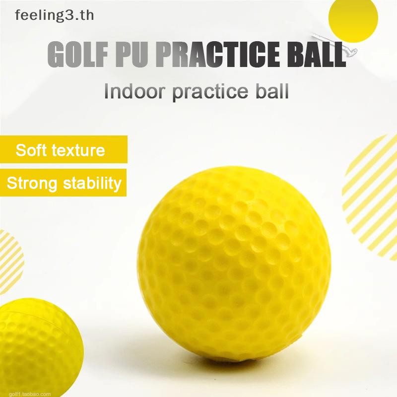 { Feeling3.th } 42Mm สีผสม Pu Foam Solid Sponge Soft Ball Indoor Golf Practice Ball ของเล่น Ball .