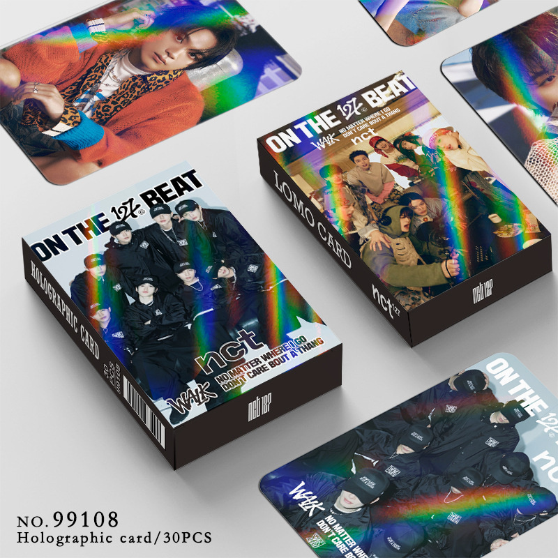 30 ชิ้น NCT 127 DREAM เลเซอร์โฮโลแกรมการ์ด Lomo บน Beat WALK โปสการ์ด JAEMIN CHENL JISUNG Jeno HAECHAN DongHyong DoJaeJung RENJUN Mark Holographic Photocards