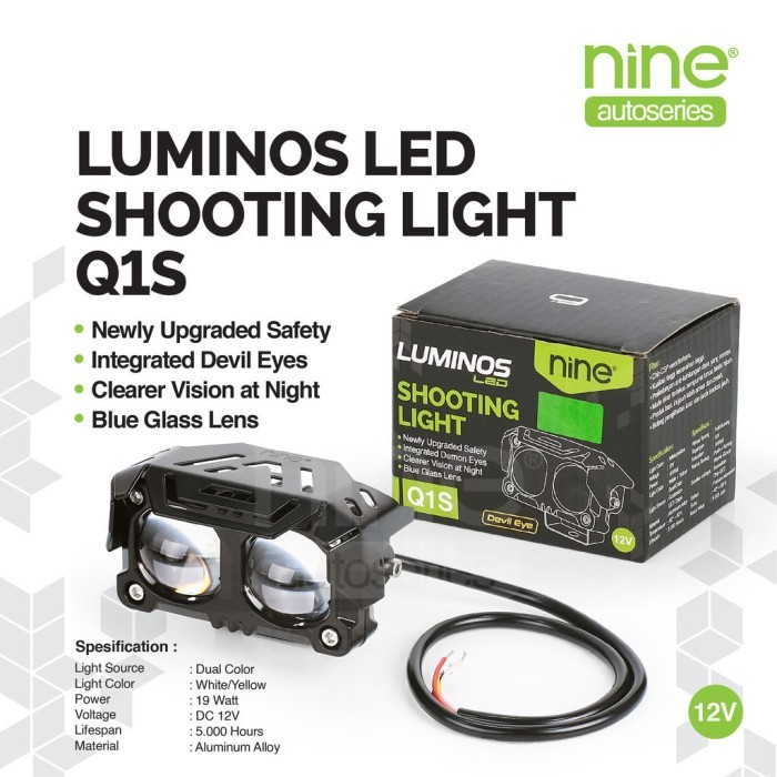 MATA LED SPOTLIGHT MOTORCYCLE CAR SPOTLIGHT LUMINOS 2 LED EYES Q1S - NINE AUTOSERIES