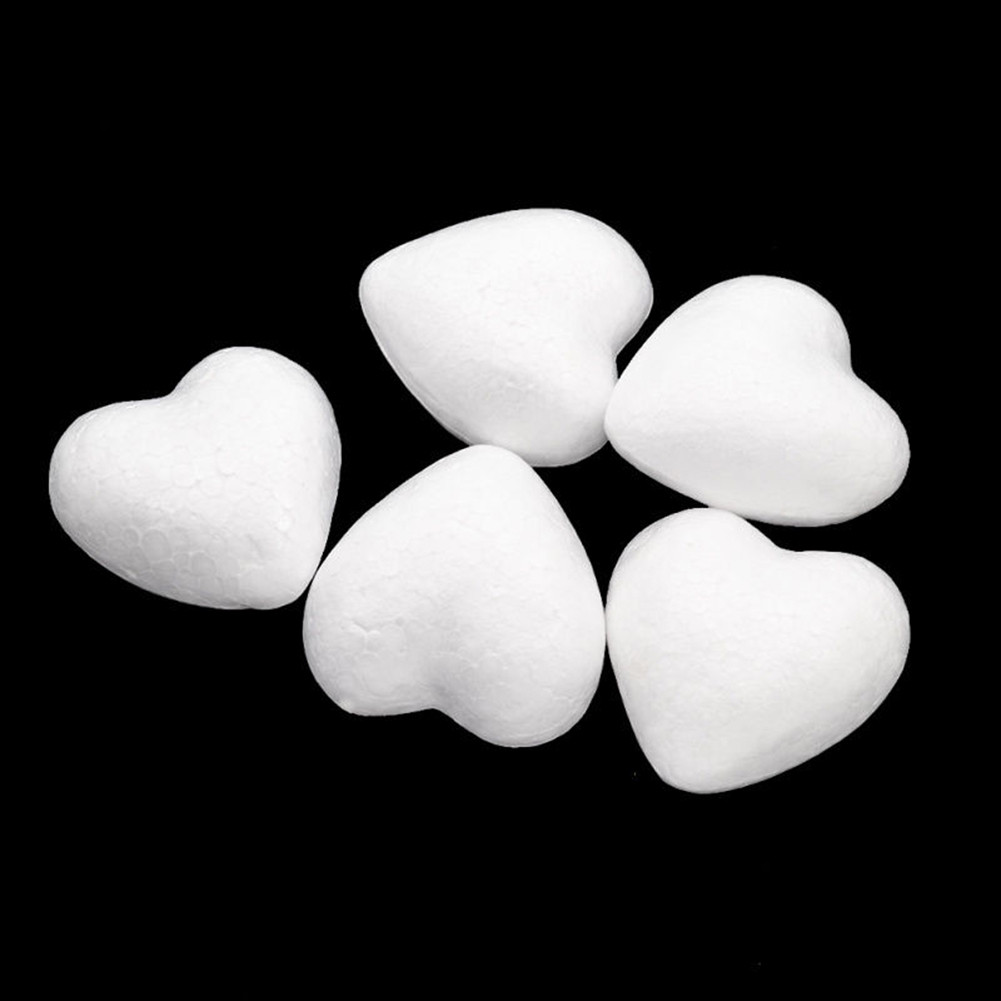 Covergirl โฟมสีขาว Polystyrene Modelling DIY Craft Heart Shape Party Decor