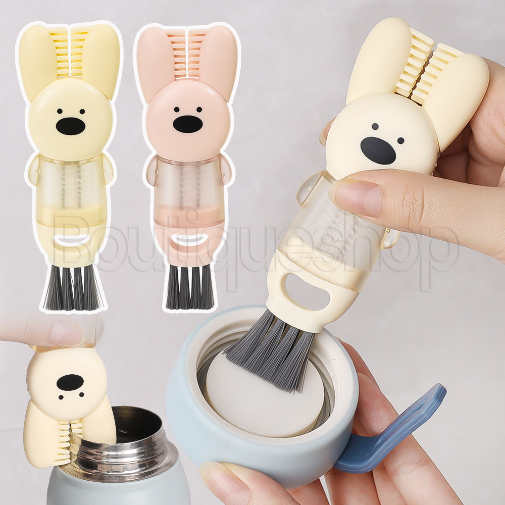 [ ที่โดดเด่น ] แปรงถ้วยน้ําการ์ตูน - แปรงล้างช่องว่างคีย์บอร์ด - แปรงขวดนม - ถอดออกได้ แขวนได้ นํากลับมาใช้ใหม่ - แปรงขจัดคราบฝา - เครื่องมือทําความสะอาดคร