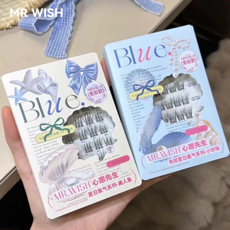 MR WISH ขนตาปลอมไร้กาว ขนตาปลอมมุกเส้นเล็ก ขนตาปลอมแบบต่อกิ่งธรรมชาติ