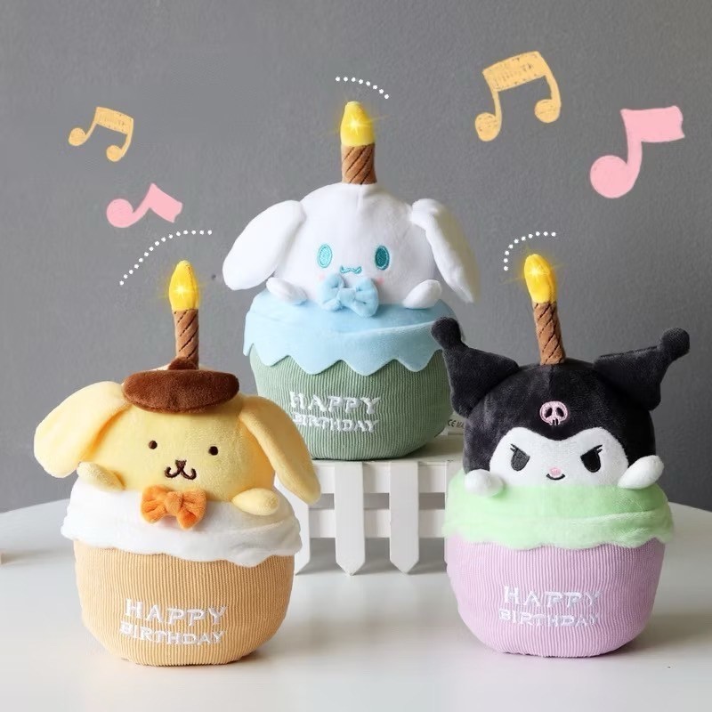 ตุ๊กตา วันเกิด รูปเค้กร้องเพลง happy birthday เทียนเรืองเเสง มีไฟ LED ของขวัญวันเกิด ของเล่นเด็กๆ พร้อมส่งจากไทย