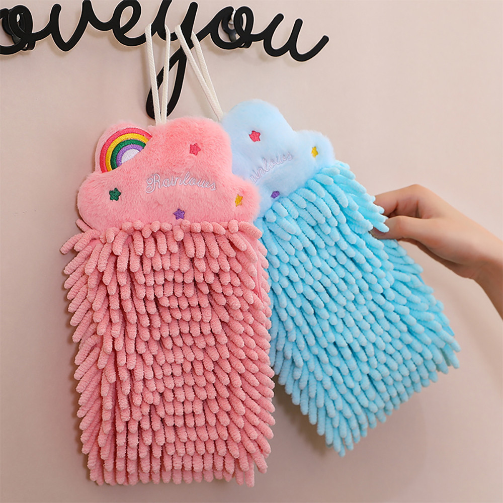 Chenille ผ้าเช็ดมือน่ารัก ผ้าเช็ดมือไมโครไฟเบอร์ แบบนิ่ม ดูดซับน้ําได้ดี  ราคาย่อมเยาว์