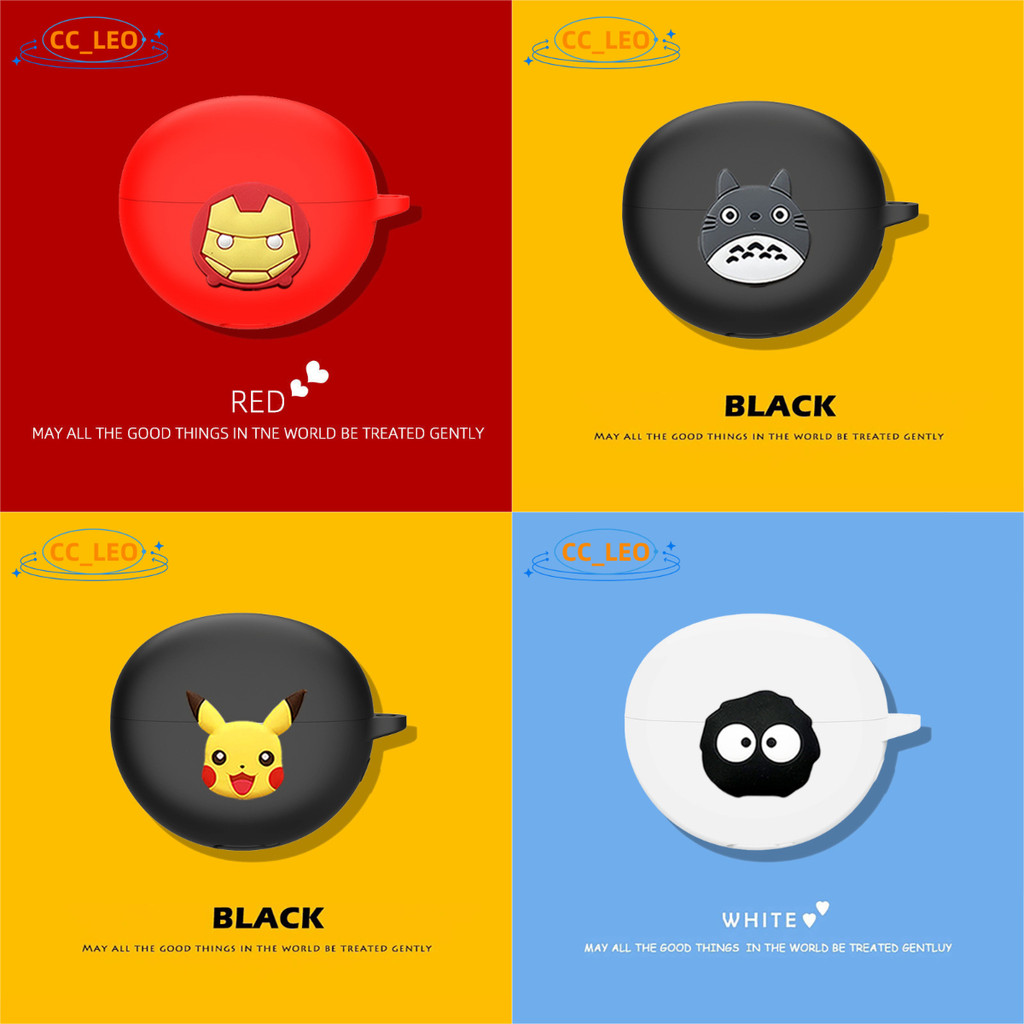 For Honor Choice EarBuds Clip Case Honor Choice EarBuds Clip Cute Pokémon Pikachu Cartoon Totoro Sil