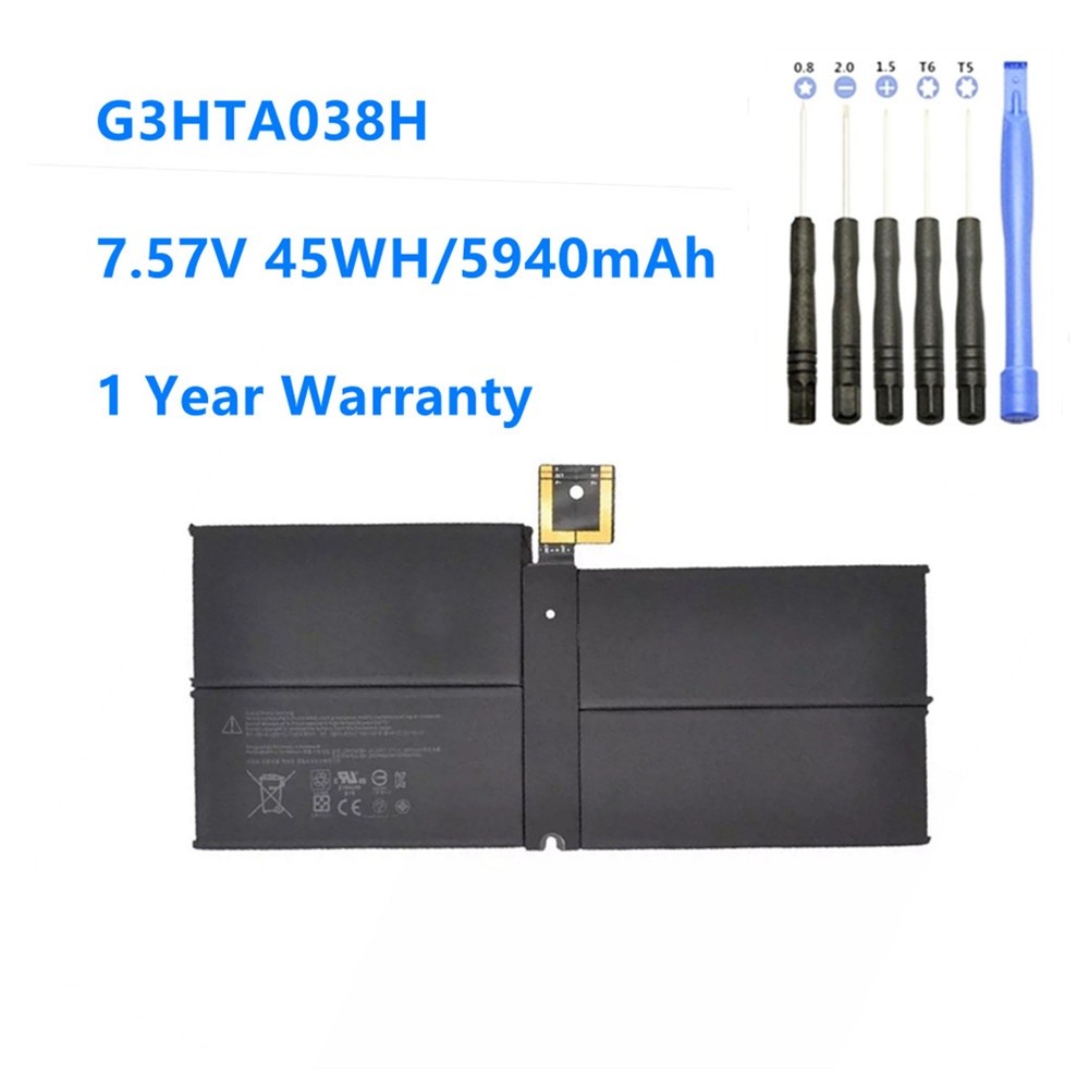 G3HTA038H 7.57V 45WH/5940mAh Laptop Battery For Microsoft Surface Pro 5 1796 Series Tablet