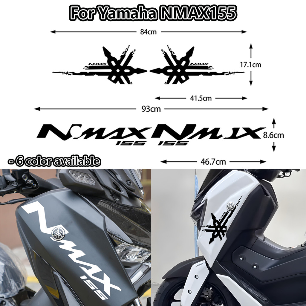 NMAX 155 ด้านหน้า Fairing Body ด้านข้างสติกเกอร์รถจักรยานยนต์สะท้อนแสงกันน้ําไวนิล Decal สําหรับ 202