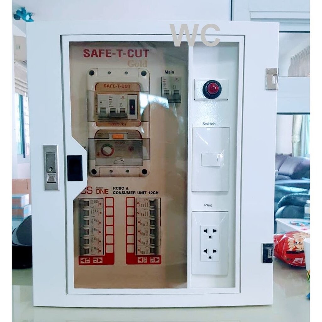 SAFETCUTตู้ไฟกันดูด 2เฟส ตู้ใหญ่ เซฟทีคัท ครบชุด RCBO 12ช่อง 18ช่อง 26ช่อง LOADCENTER 12ช่อง 26ช่อง 