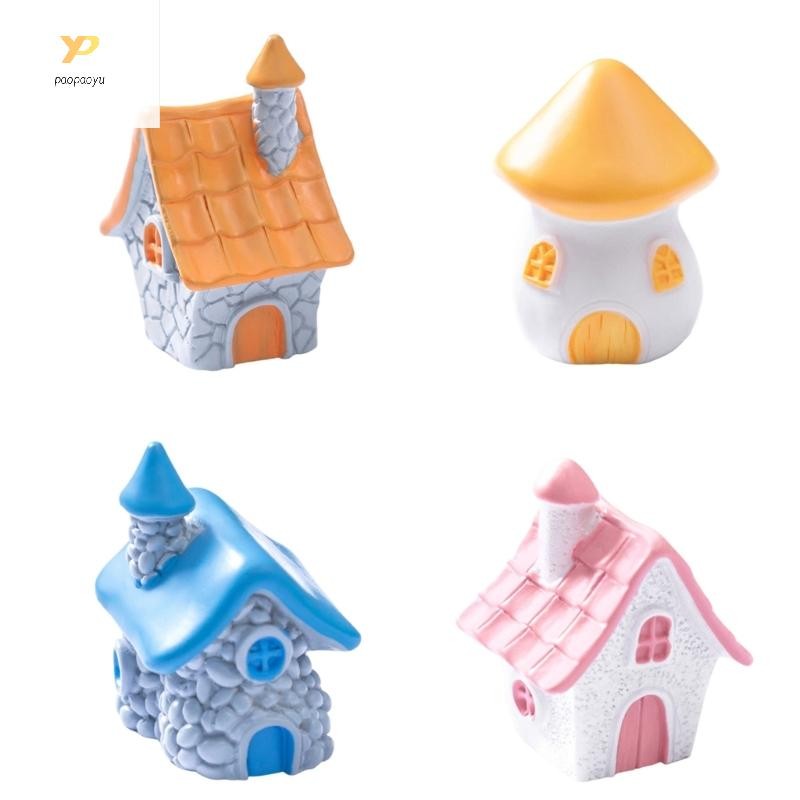 PPY Creative House ตุ๊กตาตกแต่งเห็ดสะสม Figurines บ้านตลกเรซิ่น