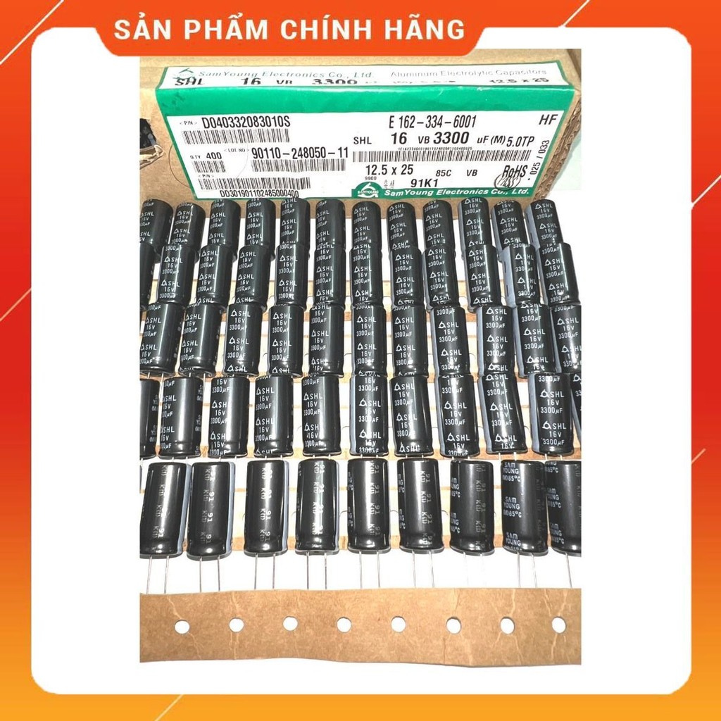 [ 10 ชิ้น ] CAPACITOR 16V 3300UF ขนาด: 12.5x25mm SAMYOUNG (16V3300UF 16V 3300UF16V )