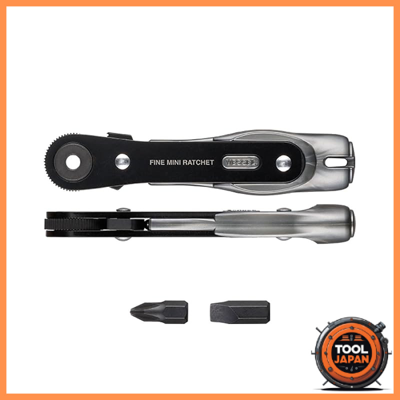 Vessel Thin Fine Mini Ratchet Driver with Multiple Attachments