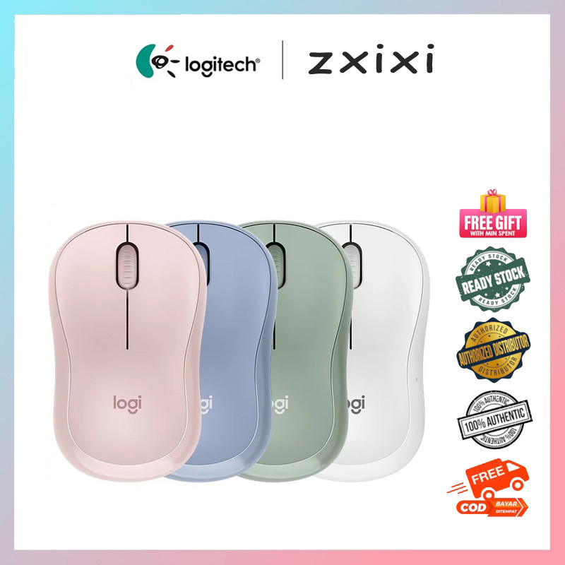 เมาส์ไร้สาย Logitech M221/M220 เมาส์เงียบพร้อมเมาส์สําหรับเล่นเกมพีซีตามหลักสรีรศาสตร์ออปติคัล 2.4GH