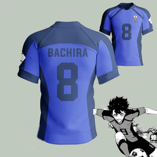 เสื้อยืดอะนิเมะคอสเพลย์ Blue Lock Team Eleven Isagi Yoichi แขนสั้นพิมพ์ลาย 3D