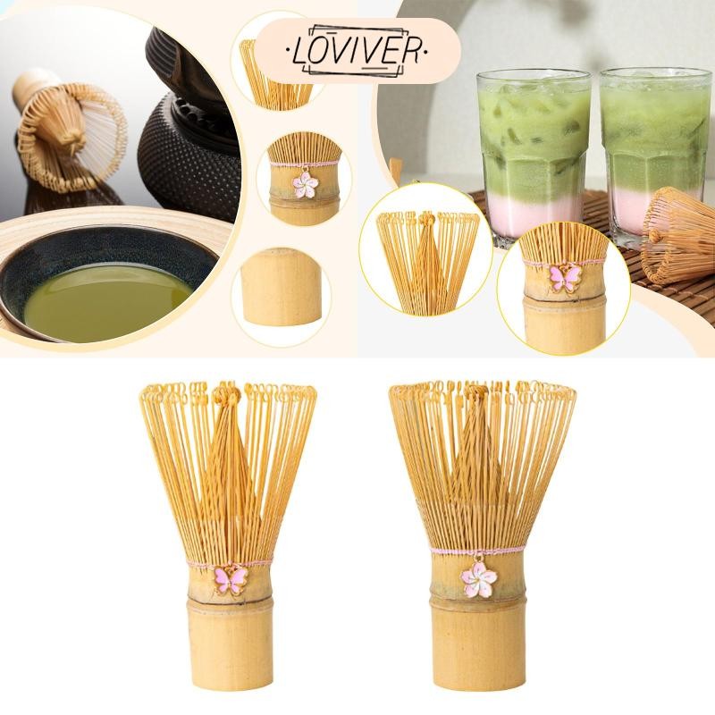 LOVIVER ไม้ไผ่ญี่ปุ่น Matcha Whisk Chasen Matcha Stirrer Fine Craftsmanship อุปกรณ์เสริมอเนกประสงค์ Handmade กวนเครื่องมือ 6x10.8 ซม.